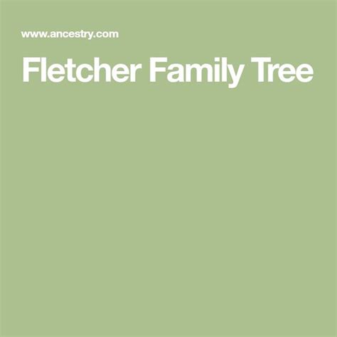 Fletcher Family Tree