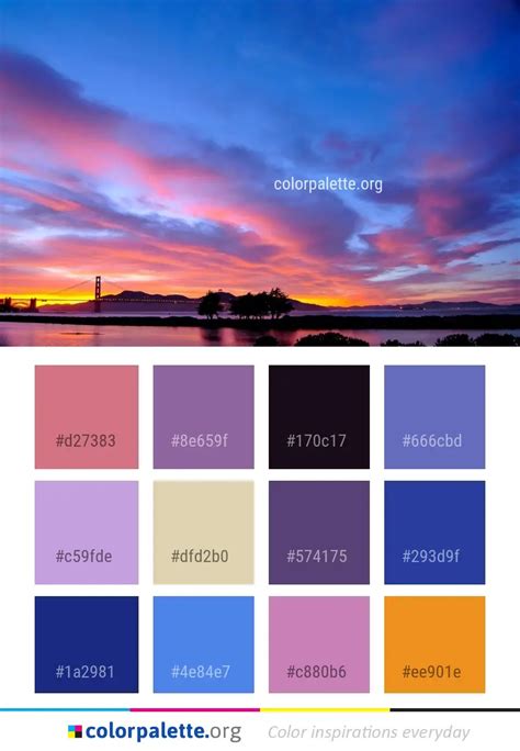 Sky Afterglow Horizon Color Palette | colorpalette.org