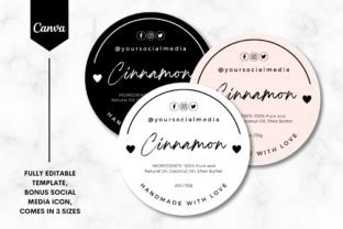 Custom Round Product Label Template 4 Graphic by Sundiva Design · Creative Fabrica