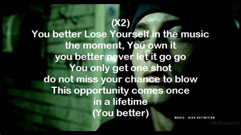 Eminem Quotes Lose Yourself Quotesgram