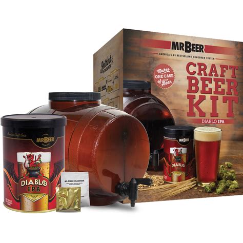 Mr. Beer Diablo IPA Craft Beer Making Kit with Convenient 2 Gallon ...