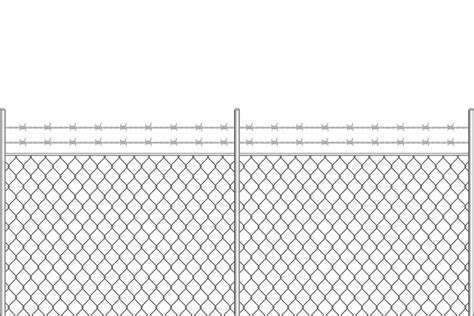 Metal fence with barbed wire 1214240 Vector Art at Vecteezy