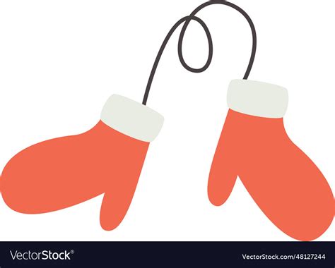 Winter gloves accessory Royalty Free Vector Image