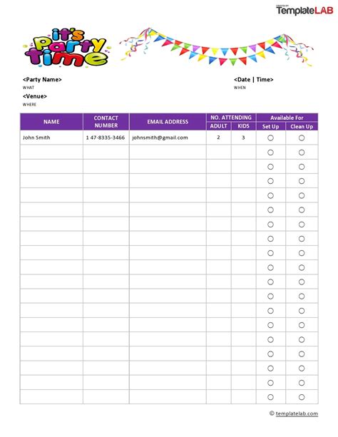 Time Slot Sign Up Sheet Template Excel | Best Calendar Example