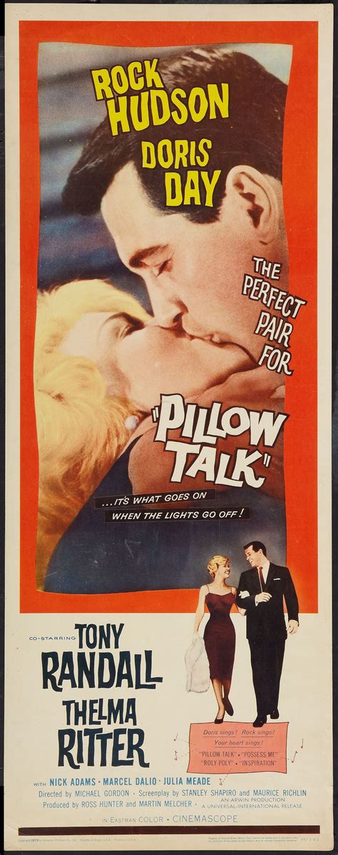 Pillow Talk (1959) | Pillow talk movie, Rock hudson, Tony randall