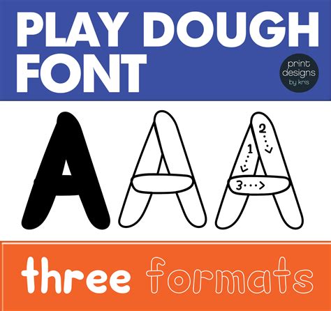 Playdoh Font - Play Dough Font - Letter Tracing Font - Classful