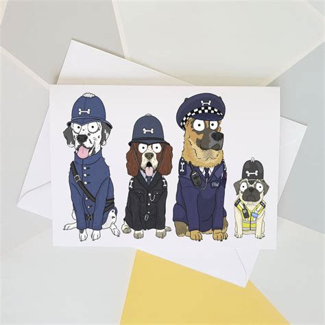 Police Uniform History Dogs Card By Giddings Gifts