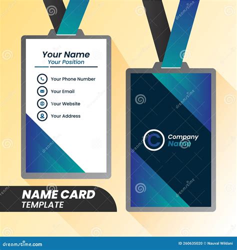 Modern Creative Name Card and Name Card,potrait Template Vector Design ...