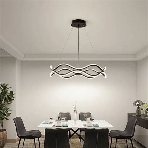 Minimalist ring-shaped living room chandelier LED pendant light ...