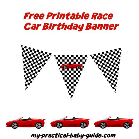 Race Car Birthday Banner Printable Free Noah's Race Car Party + Free Printables. - Printable ...