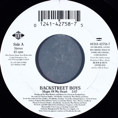 Backstreet Boys – Shape Of My Heart (2000, Vinyl) - Discogs