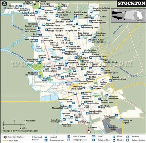 Stockton Map, California