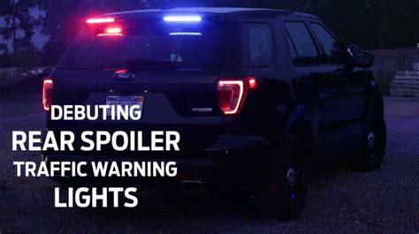 Ford Police Interceptor Gets Trick Rear Spoiler With Warning Lights [w ...