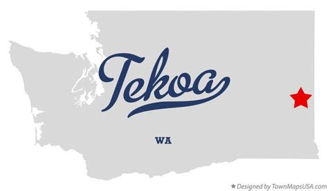 Map of Tekoa, WA, Washington