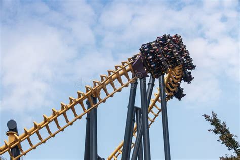 Batman Roller Coaster Ride Six Flags Maryland Editorial Image - Image ...