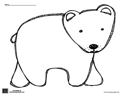 Brown Bear or Polar Bear Outline Coloring Page | A to Z Teacher Stuff ...