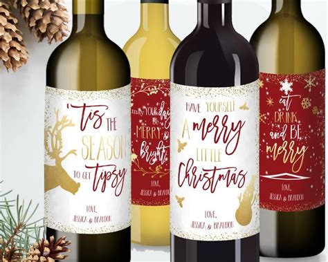 This item is unavailable | Etsy | Christmas wine label, Holiday wine ...