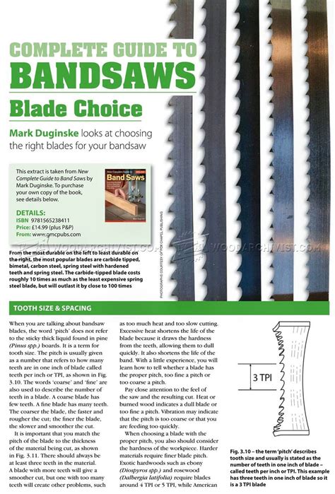 #1476 Complete Guide to Band Saws Blade Choice - Band Saw Tips, Jigs ...