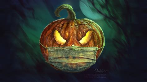 Download Mask Jack-o'-lantern Holiday Halloween 4k Ultra HD Wallpaper by Steve De La Mare
