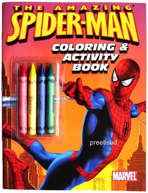 THE AMAZING SPIDERMAN -COLORING & ACTIVITY With CRAYONS | eBay