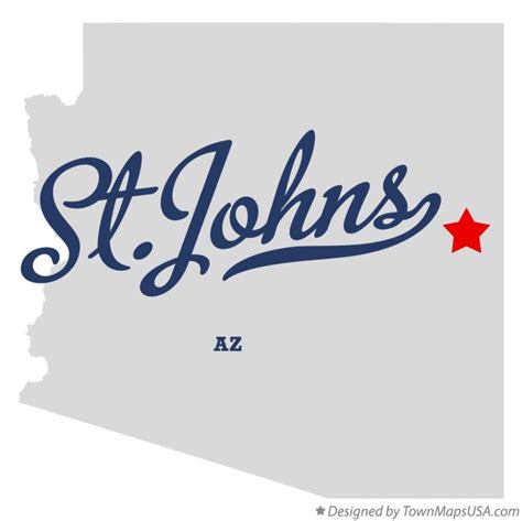 Map of St.Johns, Apache County, AZ, Arizona