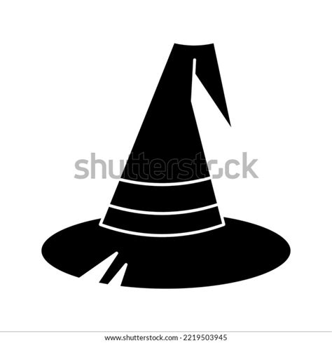 Black Silhouette Halloween Witch Hat Vector Stock Vector (Royalty Free ...