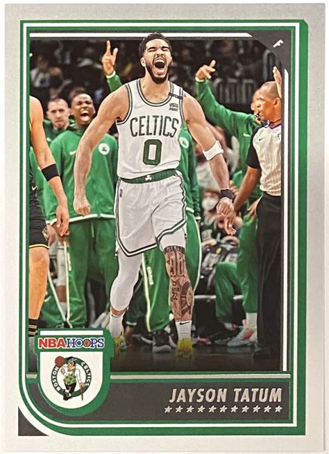 Jayson Tatum 2022-23 Panini NBA Hoops Basketball Boston Celtics Card ...