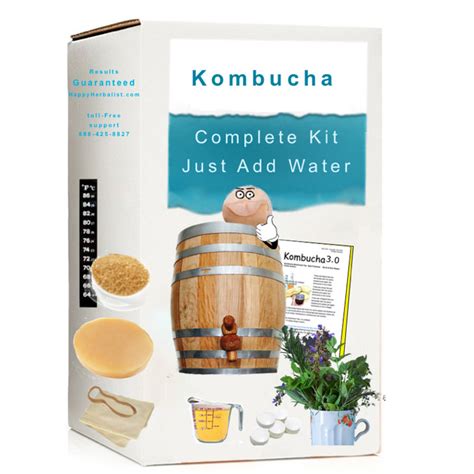 Complete Kombucha Brewing Kit with American Oak Barrel, 5 liter
