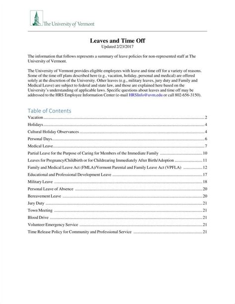 16+ Leave Policy Templates - Free PDF, Word Format Download | Free ...