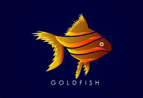 Modern Goldfish gradient logo. Fish logo design template. Seafood ...