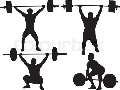 Weight Lifting Silhouette | Stock vector | Colourbox