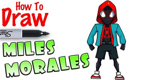 How to Draw Miles Morales with Hoodie | Spider-Man