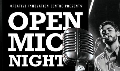 Open Mic Night Now Online – Creative Innovation Centre CIC – Arts ...