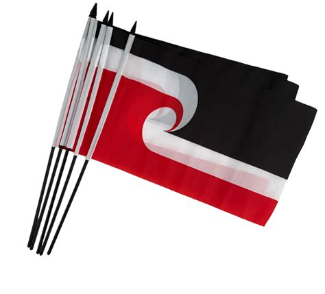 5 Maori Flags Tino Rangatiratanga Hand Waver Flags - Custom Flag Australia