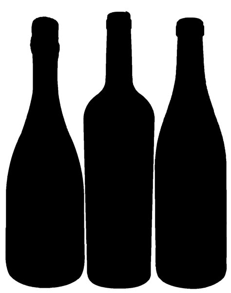 Wallpaper wine bottle silhouette clipart image #19741