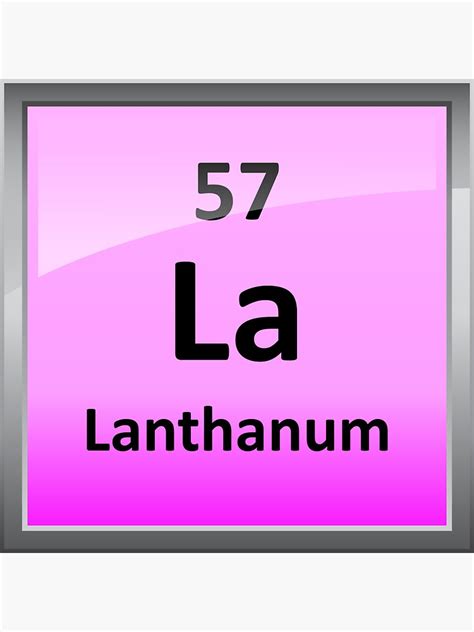 "Lanthanum Periodic Table Element Symbol" Sticker by sciencenotes | Redbubble