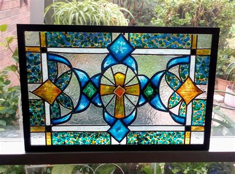 Extra Large-Handpainted-Glass Art-Faux-Stained Glass-Custom | Etsy ...