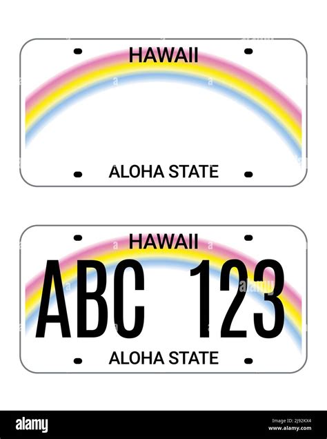 Hawaii car license plate Cut Out Stock Images & Pictures - Alamy