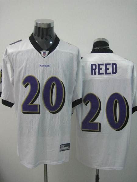 Ravens #20 Ed Reed White Away Stitched NFL Jersey | Cheap Nike Elite NFL Jerseys From China