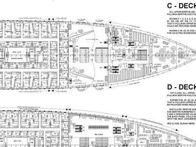 Titanic D Deck Plans Drawings