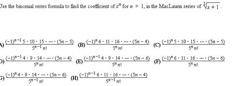 Solved Use the binomial series formula to find the | Chegg.com