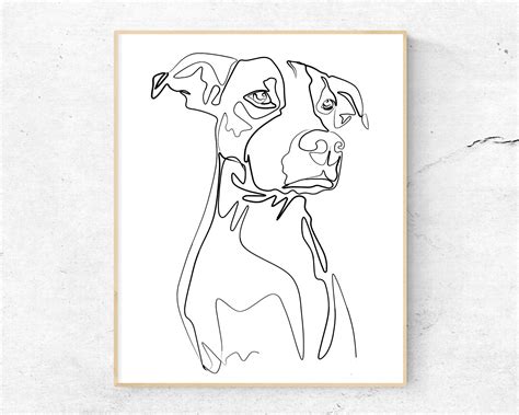 Custom Line Drawing Pet Dog Portrait INKED Tattoo | Etsy