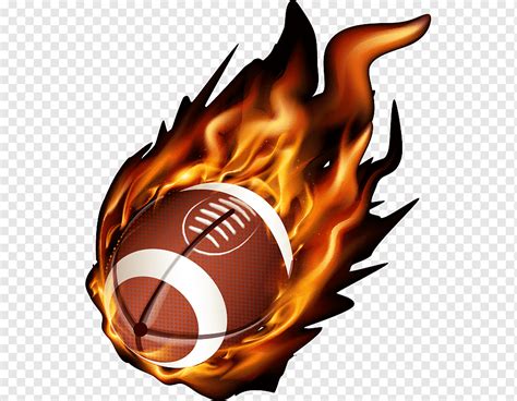 Flaming football art, American football Fire, Fire Football, sport ...