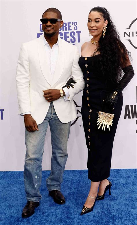 Usher Hits the 2024 BET Awards Red Carpet in Jeans Alongside His Wife ...