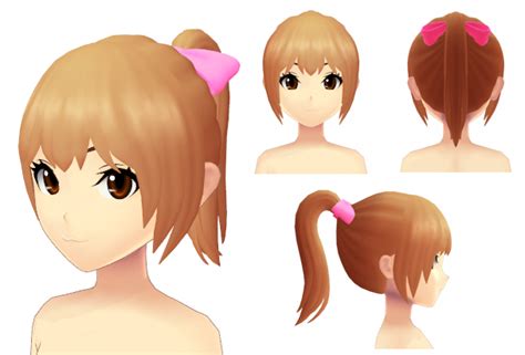 MMD - Ponytail Hair 2 by SuminoChan on DeviantArt