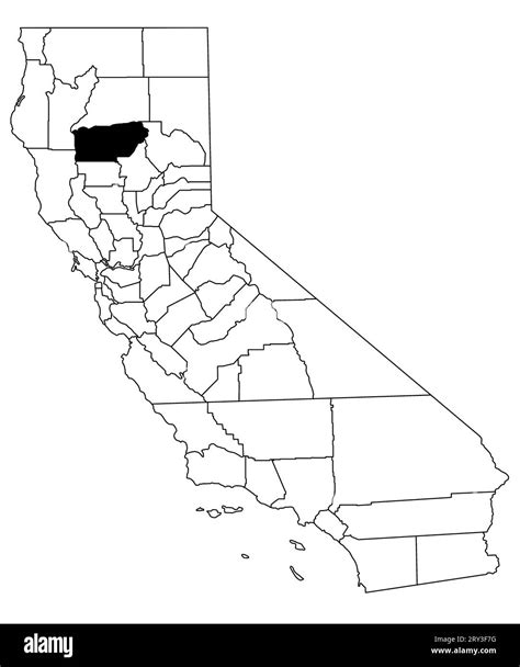 Map of tehama County in California state on white background. single County map highlighted by ...