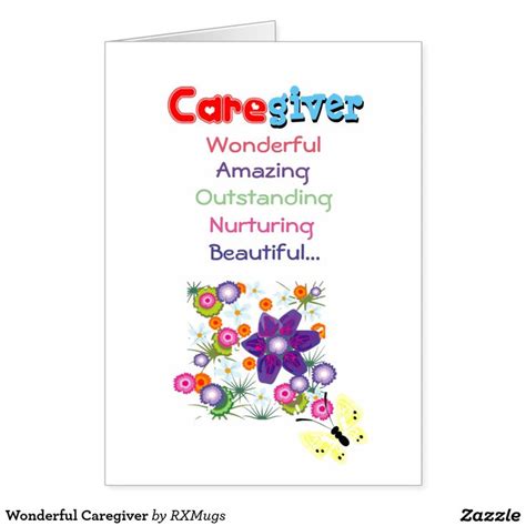 Wonderful Caregiver Thank You Card | Zazzle.com | Custom thank you ...