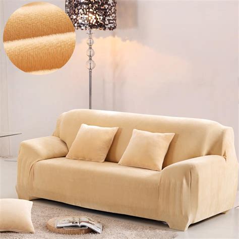 Stretch Velvet Sofa Cover,Universal Thick Plush Couch Cover – Special ...