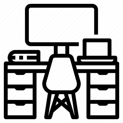 Computer, desk, laptop, table, workspace icon - Download on Iconfinder