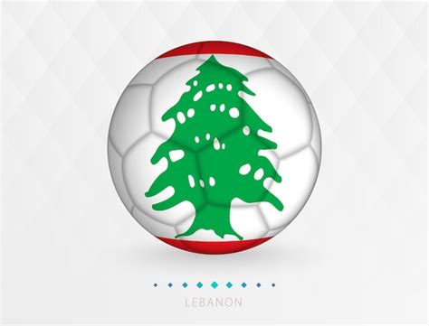 Premium Vector | Football ball with lebanon flag pattern soccer ball with flag of lebanon ...